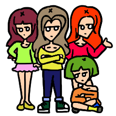 [LINEスタンプ] Weary sister group