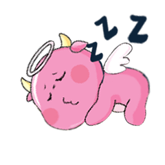 [LINEスタンプ] Angel Calf Daily Work Animated