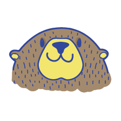 [LINEスタンプ] brown bear with little ears