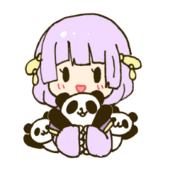 [LINEスタンプ] 中華少女とパンダさん