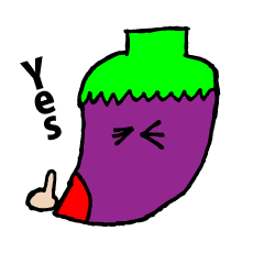 [LINEスタンプ] ナスびんたろう
