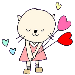 [LINEスタンプ] しろのねこ