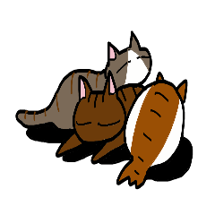 [LINEスタンプ] まる+胡桃+すず