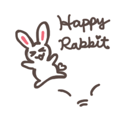 [LINEスタンプ] Happy Rabbit by L.C.