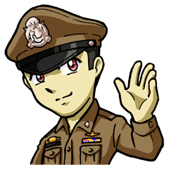 [LINEスタンプ] Thai Police with the brave heart