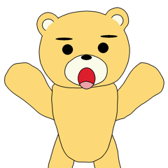 [LINEスタンプ] くまゆげくん