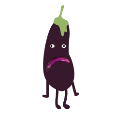 [LINEスタンプ] Disgusting food - eggplant