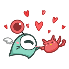 [LINEスタンプ] 宇宙人キ子＆スズメ