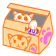 [LINEスタンプ] Stealing money cat Asha+Emily And Alger