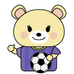 [LINEスタンプ] 広島に住むサッカー好きクマ