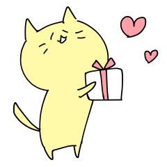 [LINEスタンプ] まったりした顔のネコ