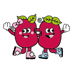 [LINEスタンプ] Red sister ＆ Bean brother