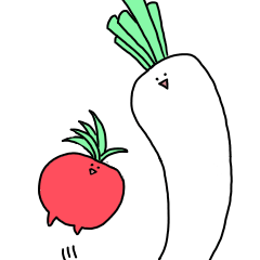 [LINEスタンプ] 二人はお野菜