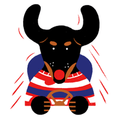 [LINEスタンプ] Red Nose Dog