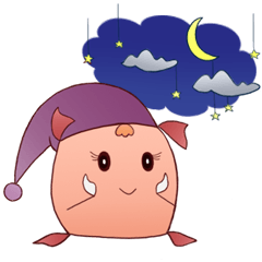 [LINEスタンプ] Pillow staring into space
