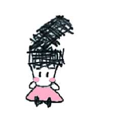 [LINEスタンプ] ライスヘッドの女の子