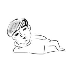 [LINEスタンプ] 無表情おとこ