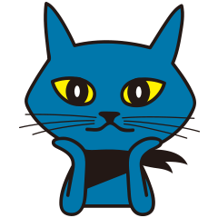 [LINEスタンプ] Rock Blue Cat - only expression, no text