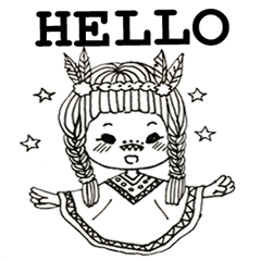 [LINEスタンプ] She is Girl