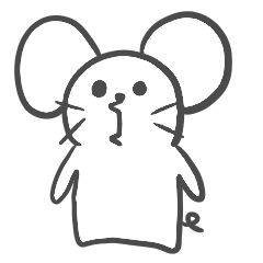 [LINEスタンプ] ぽけーっとしたネズミ