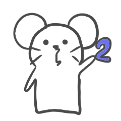 [LINEスタンプ] ぽけーっとしたネズミ2