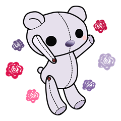 [LINEスタンプ] 紫のテディ