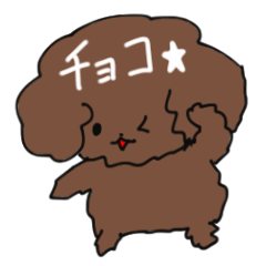 [LINEスタンプ] トイプードルのチョコ君