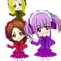 [LINEスタンプ] Harajuku gothic dress from a girl ale
