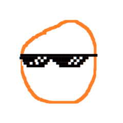 [LINEスタンプ] orange line face