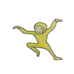 [LINEスタンプ] イエロータイツ男