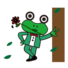 [LINEスタンプ] Honest frog Jake