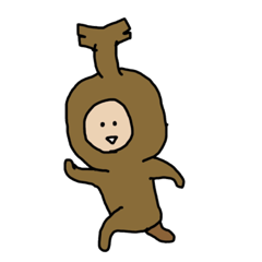 [LINEスタンプ] カブト虫の着ぐるみを着た少年のスタンプ