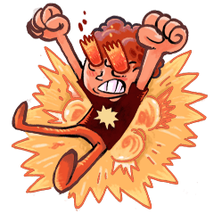 [LINEスタンプ] Boy on Fiyah！！
