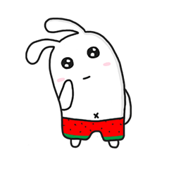 [LINEスタンプ] Watermelon Rabbit