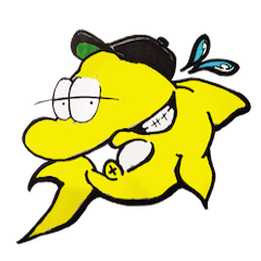 [LINEスタンプ] イエロー・スキンのギークなイルカくん
