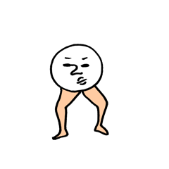[LINEスタンプ] 頭足人のシュールな日常