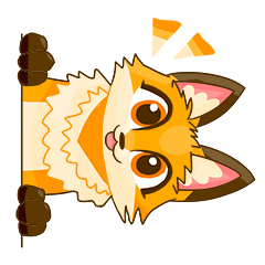 [LINEスタンプ] Fox on the left side！