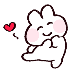 [LINEスタンプ] 白いうさちゃんスタンプ