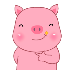 [LINEスタンプ] Son Pink Pig sticker(eng)