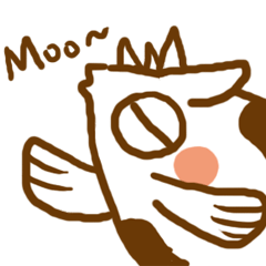 [LINEスタンプ] Moo Moo Fish