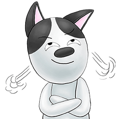[LINEスタンプ] Smelly fart point dog