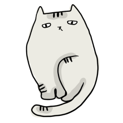 [LINEスタンプ] Poor cat hate world