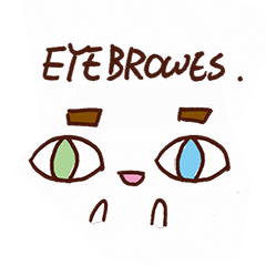 [LINEスタンプ] couch potato:eye browes