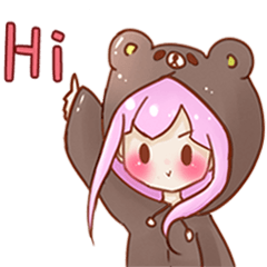 [LINEスタンプ] Yuki daily with her happy companions