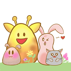 [LINEスタンプ] 動物の幸せな家族