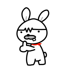 [LINEスタンプ] 怒ったウサギ
