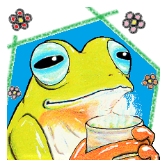 [LINEスタンプ] のほほん蛙の画像（メイン）