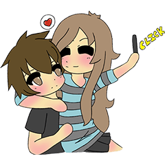 [LINEスタンプ] Chibi Couple vol 1