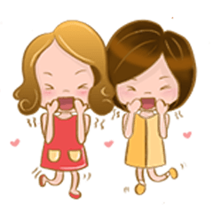 [LINEスタンプ] Jin ＆ Joo Kpop Kdrama Fangirl