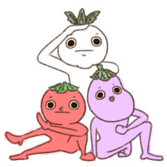 [LINEスタンプ] シュールな現代の野菜たち